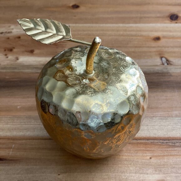 Teacher Gift Golden Apple Decoration Teacher Appreciation Apple Decoration Gift - Picture 1 of 4